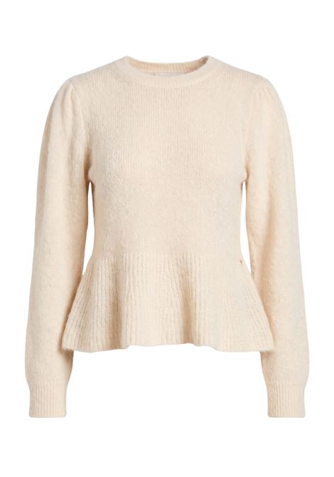 Des Petits Hauts Women's Bianca Cream Superfine Alpaca Peplum Sweater Des Petits Hauts |  | 1H26005602066